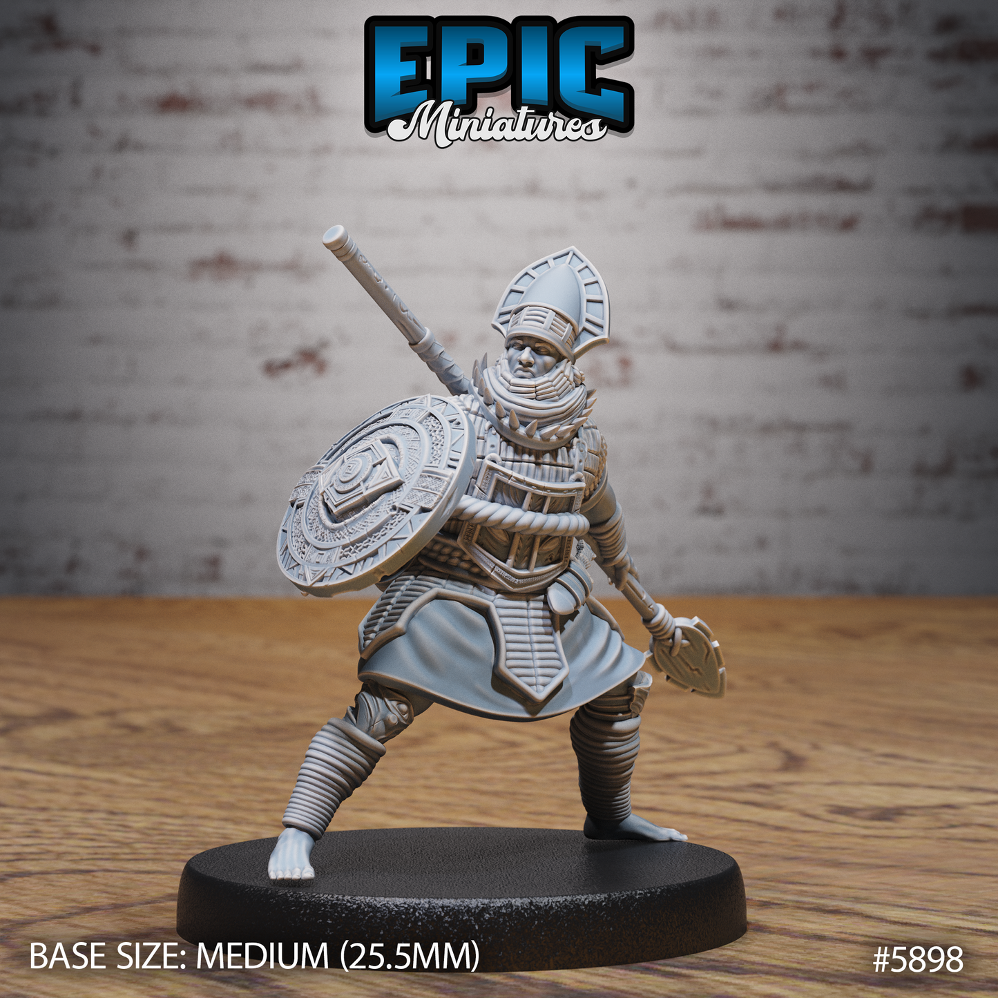 3D Resin Miniature Jungle Warrior v1 - D&D Epic Miniatures