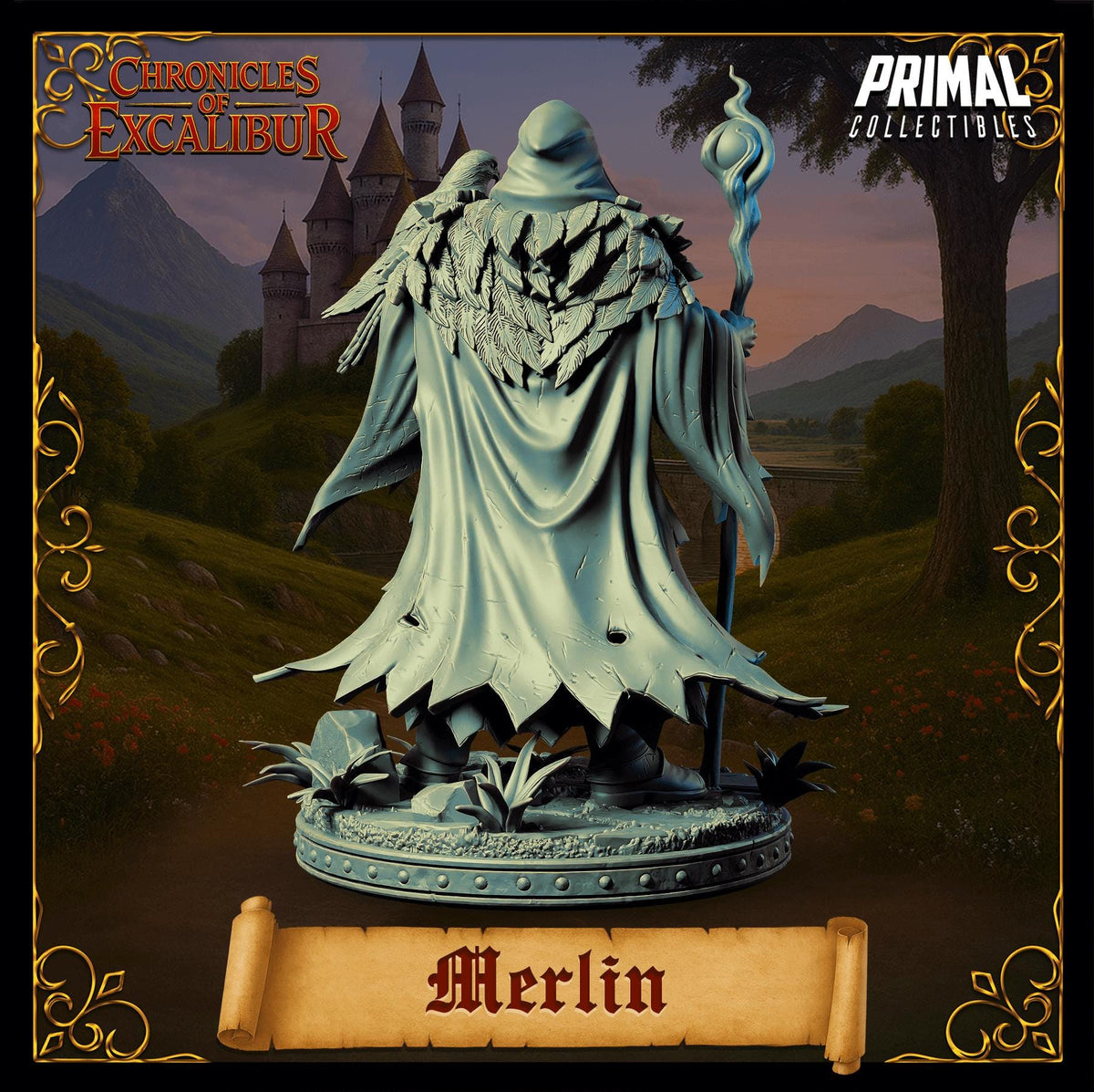 Wizard Merlin - Chronicles of Excalibur- Primal Collectibles