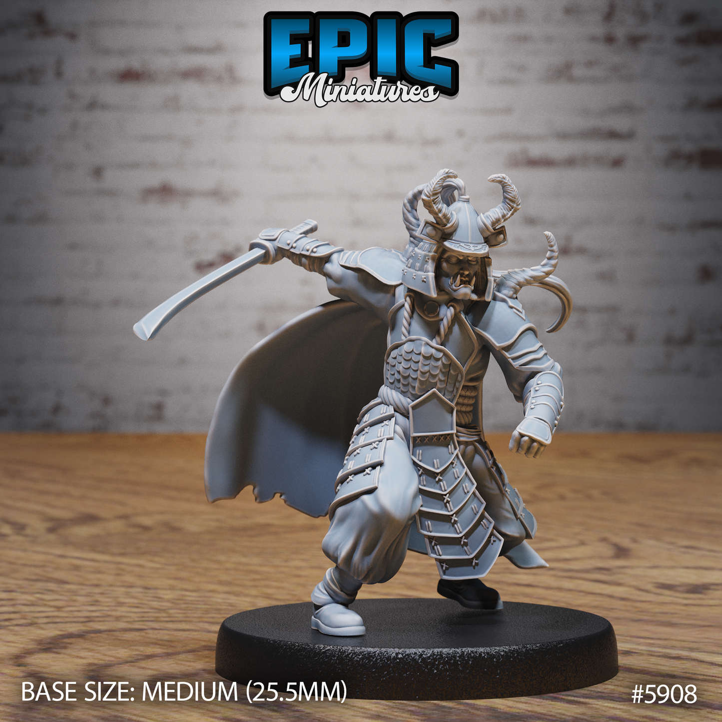 3D Resin Miniature Dark Shogun - D&D Epic Miniatures