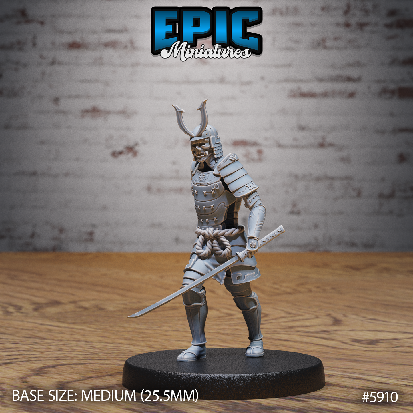 3D Resin Miniature Animated Samurai Armor v1 - D&D Epic Miniatures