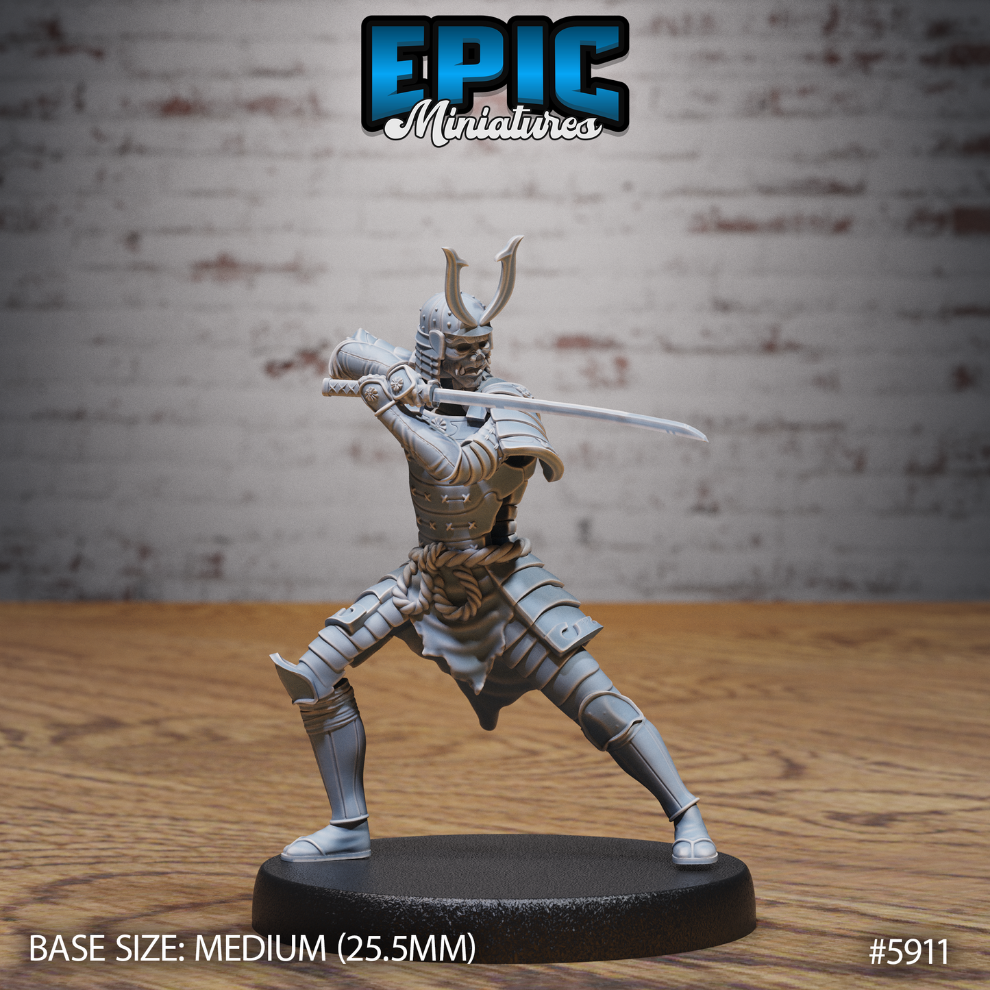 3D Resin Miniature Animated Samurai Armor v1 - D&D Epic Miniatures
