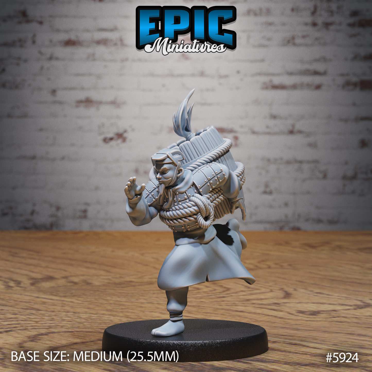 3D Resin Miniature Kamikaze Warrior - D&D Epic Miniatures