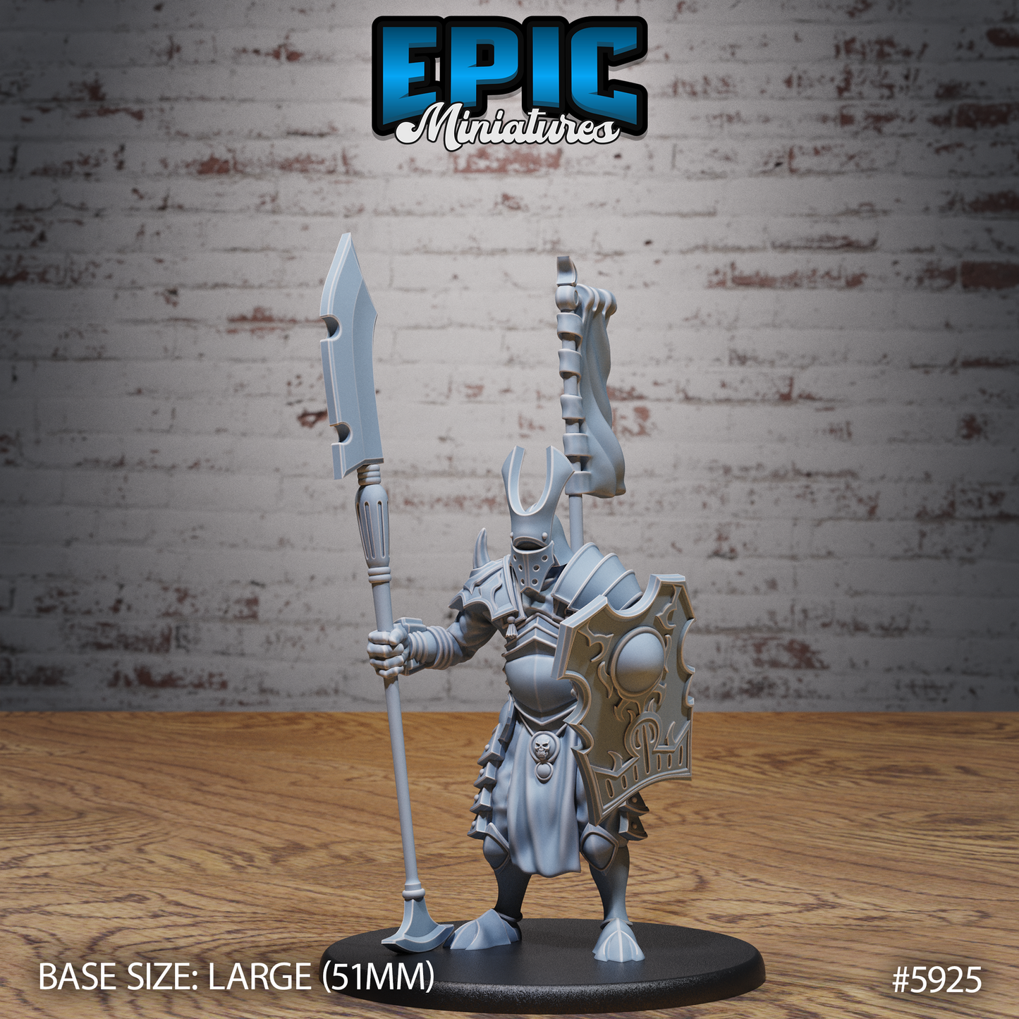 3D Resin Miniature Full Metal Samurai - D&D Epic Miniatures