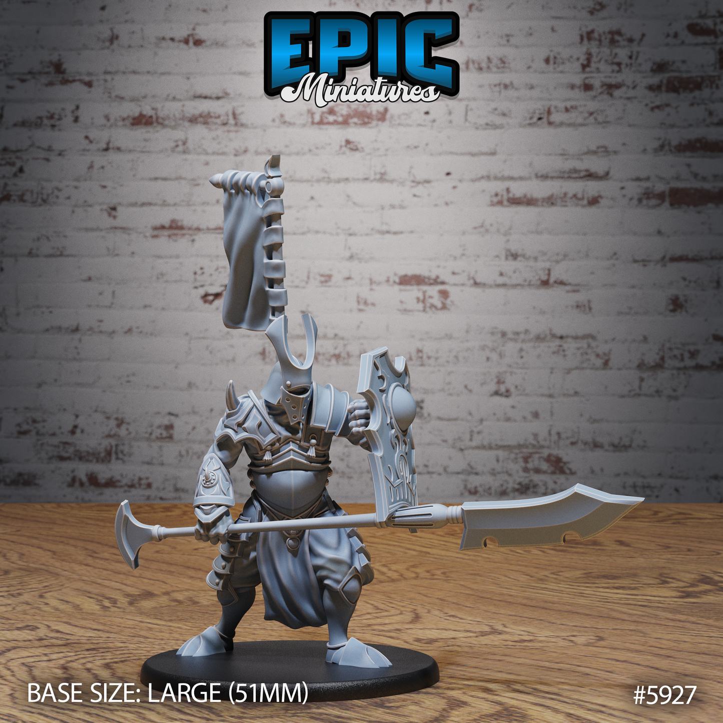 3D Resin Miniature Full Metal Samurai - D&D Epic Miniatures