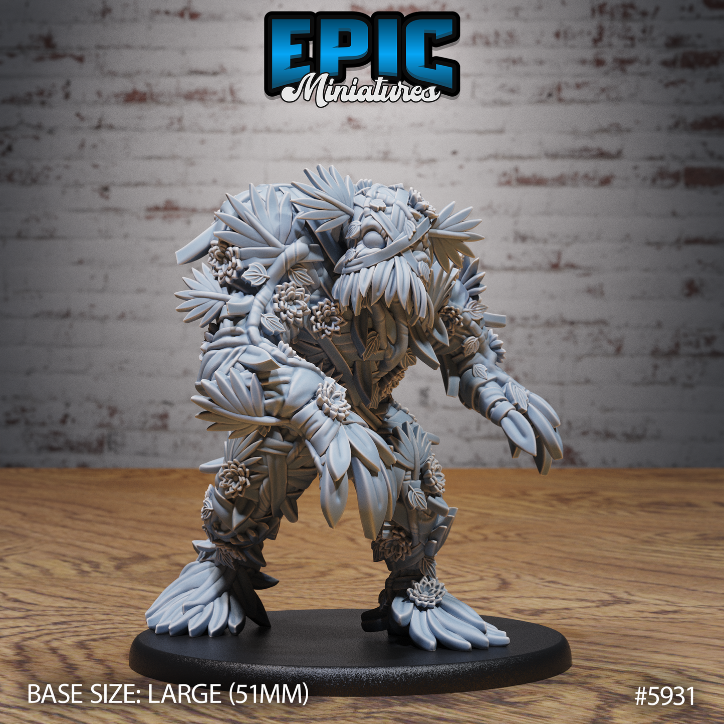 3D Resin Miniature Lotus Golem - D&D Epic Miniatures