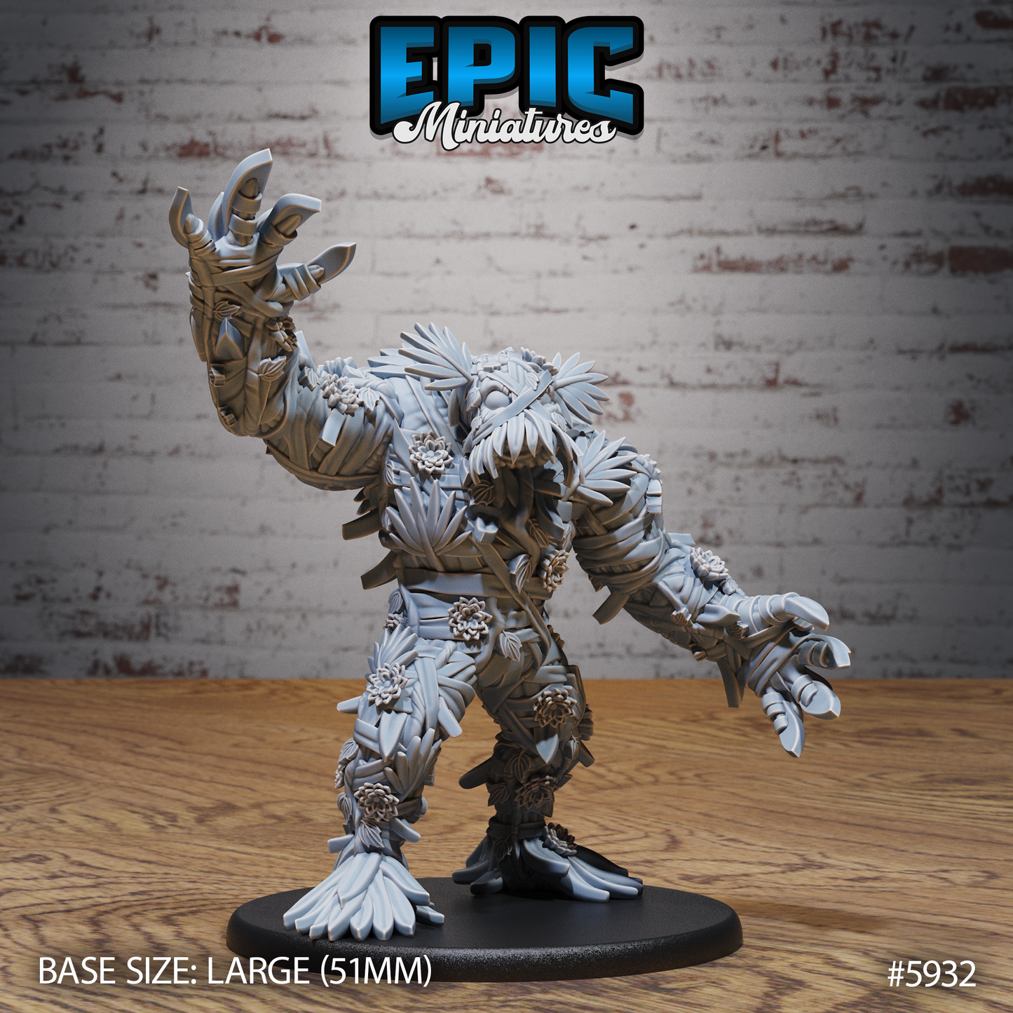 3D Resin Miniature Lotus Golem - D&D Epic Miniatures