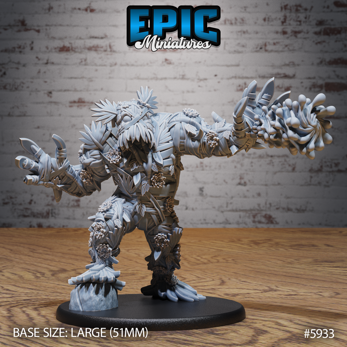 3D Resin Miniature Lotus Golem - D&D Epic Miniatures