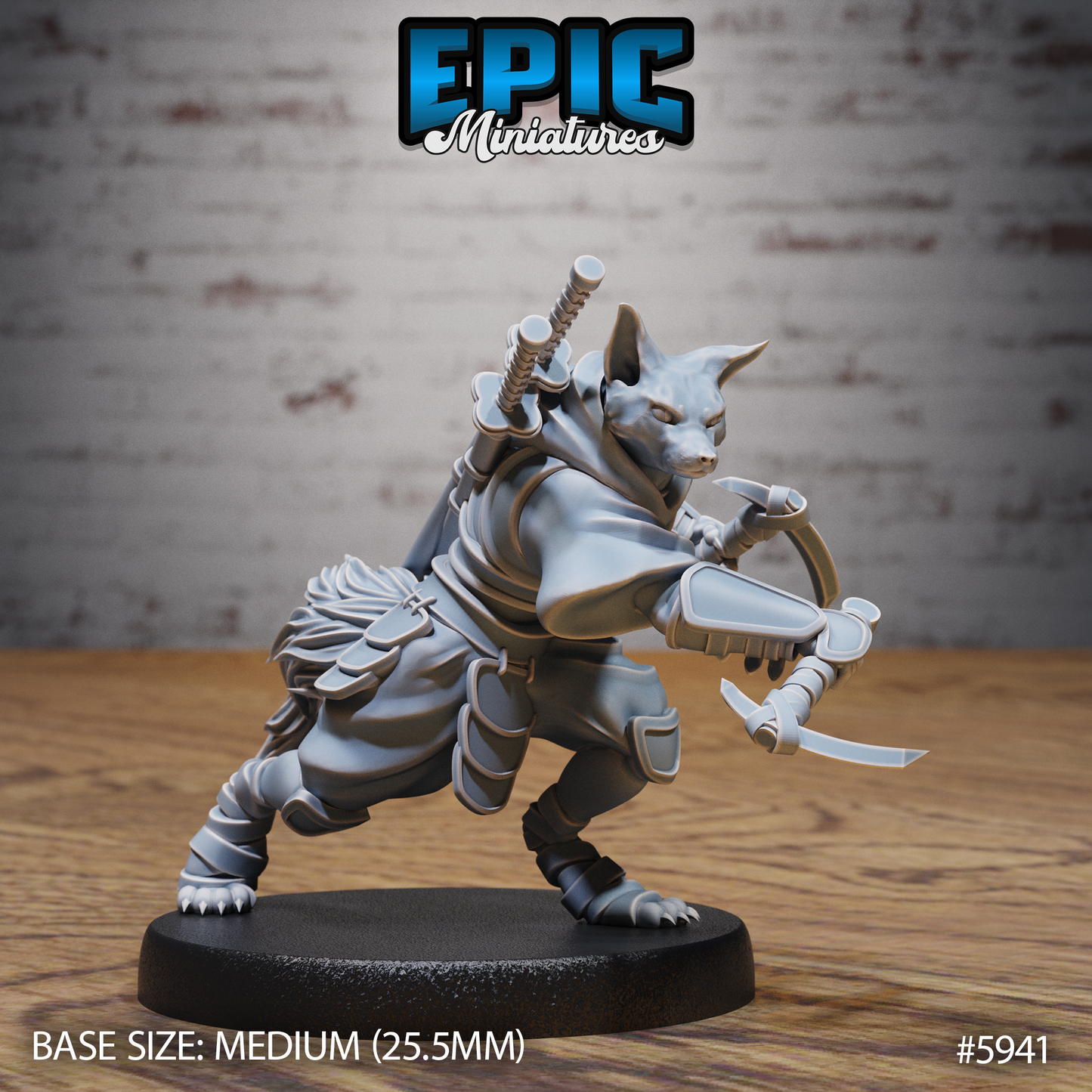 3D Resin Miniature Kitsuninja - D&D Epic Miniatures