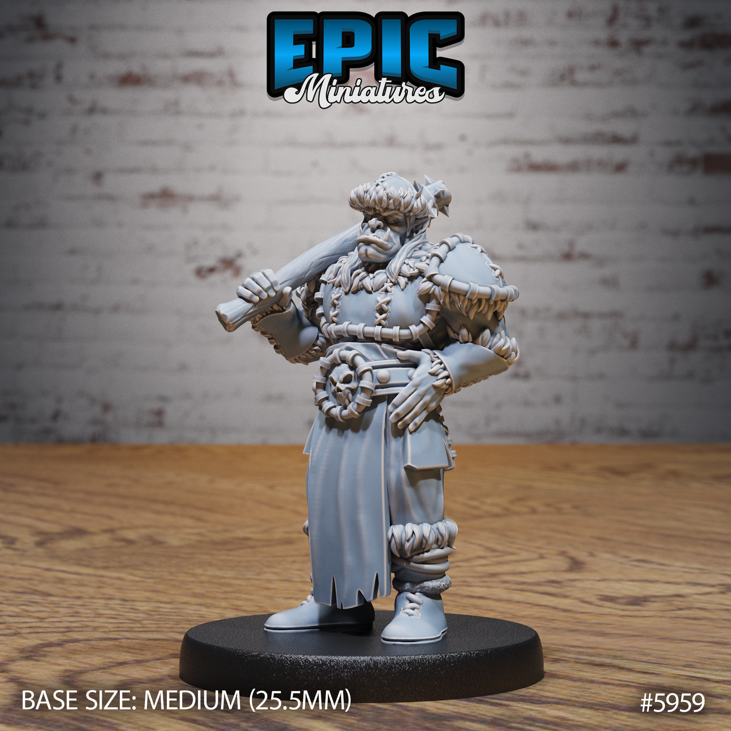 3D Resin Miniature Snow Orc - D&D Epic Miniatures