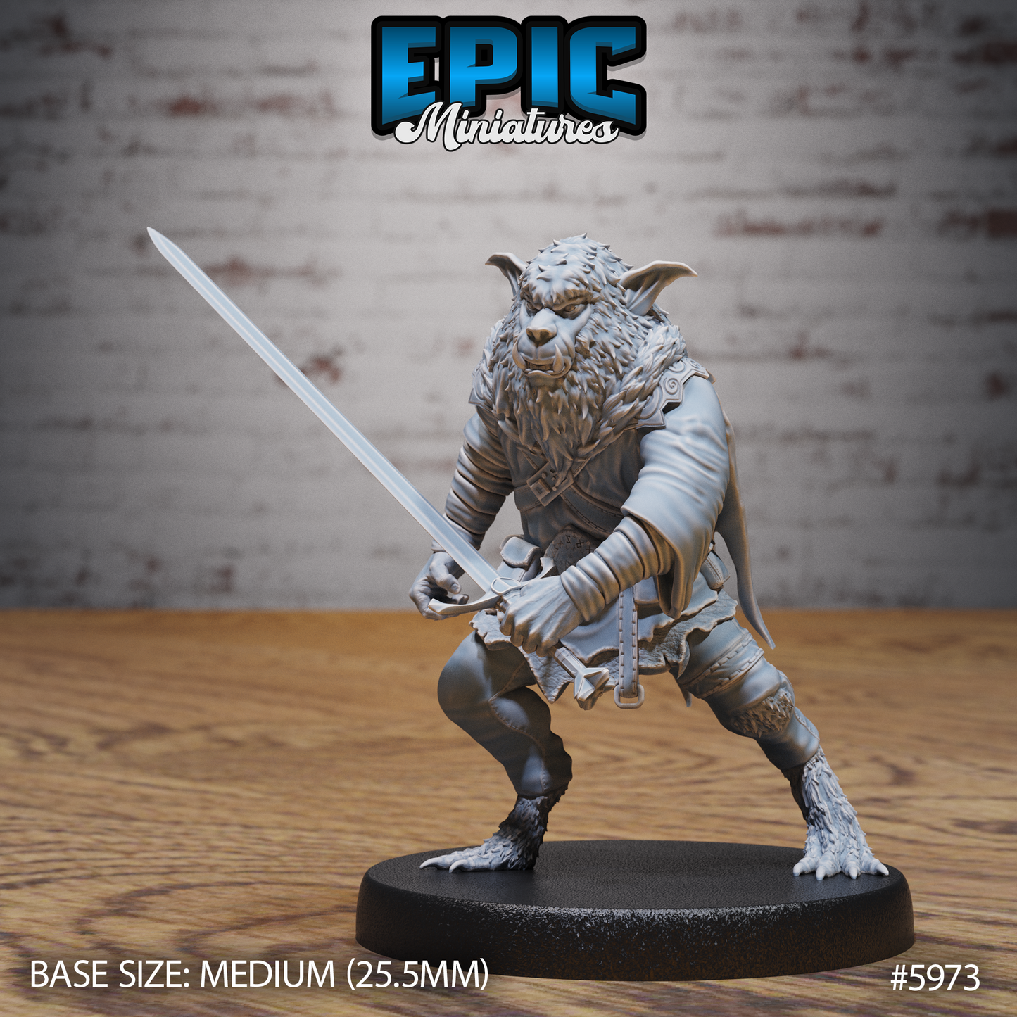 3D Resin Miniature Northern Bugbear - D&D Epic Miniatures