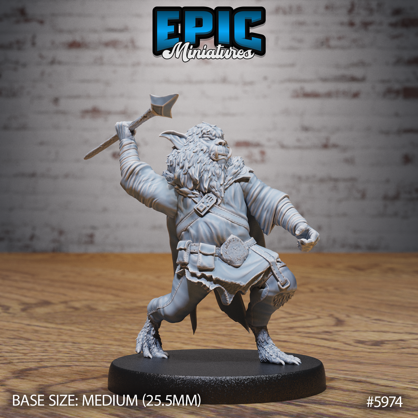 3D Resin Miniature Northern Bugbear - D&D Epic Miniatures