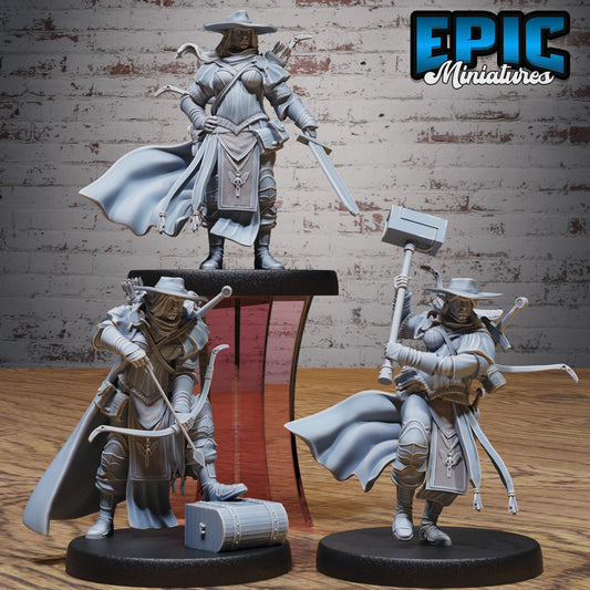 3D Resin Miniature Half-Orc Female Adventurer - D&D Epic Miniatures