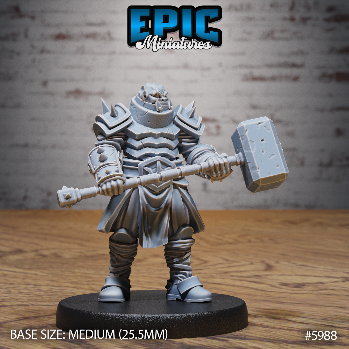 3D Resin Miniature Dark Orc - D&D Epic Miniatures