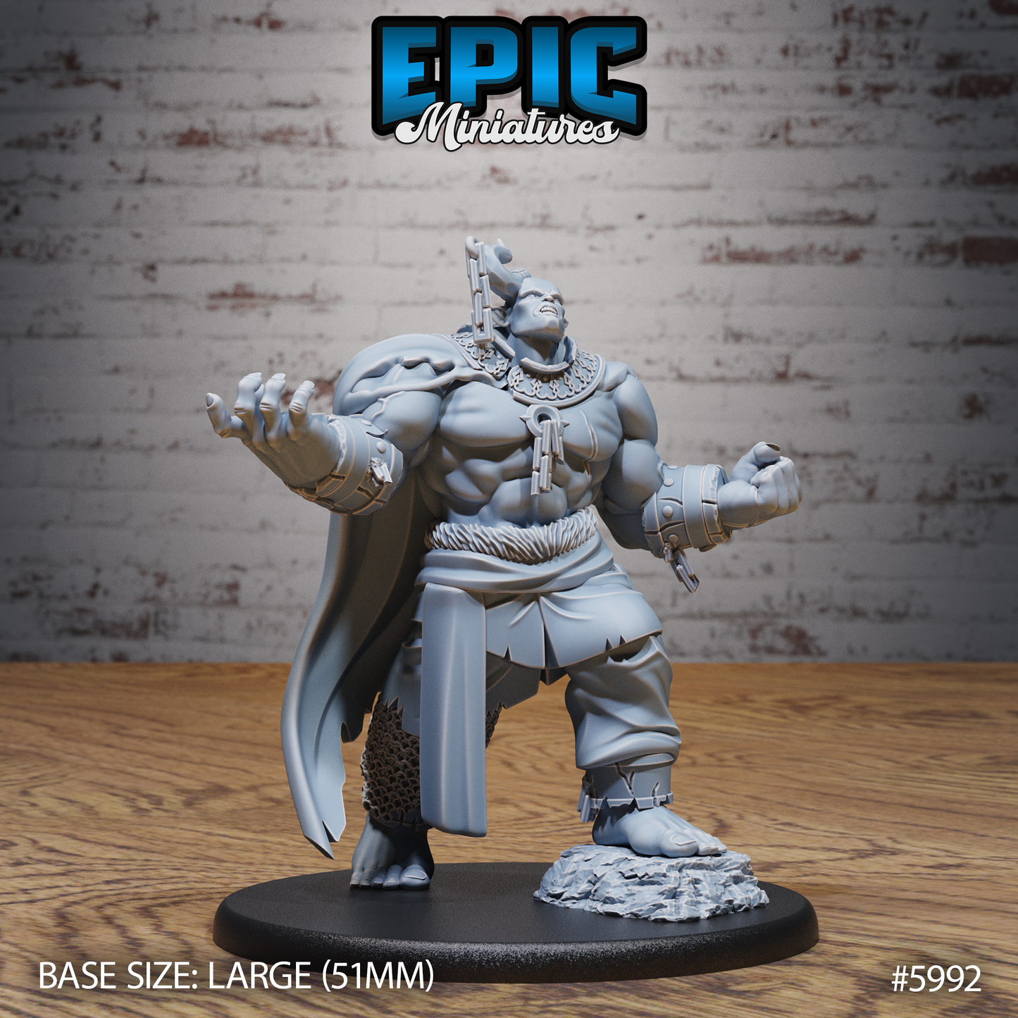 3D Resin Miniature Ogrillon Brute - D&D Epic Miniatures
