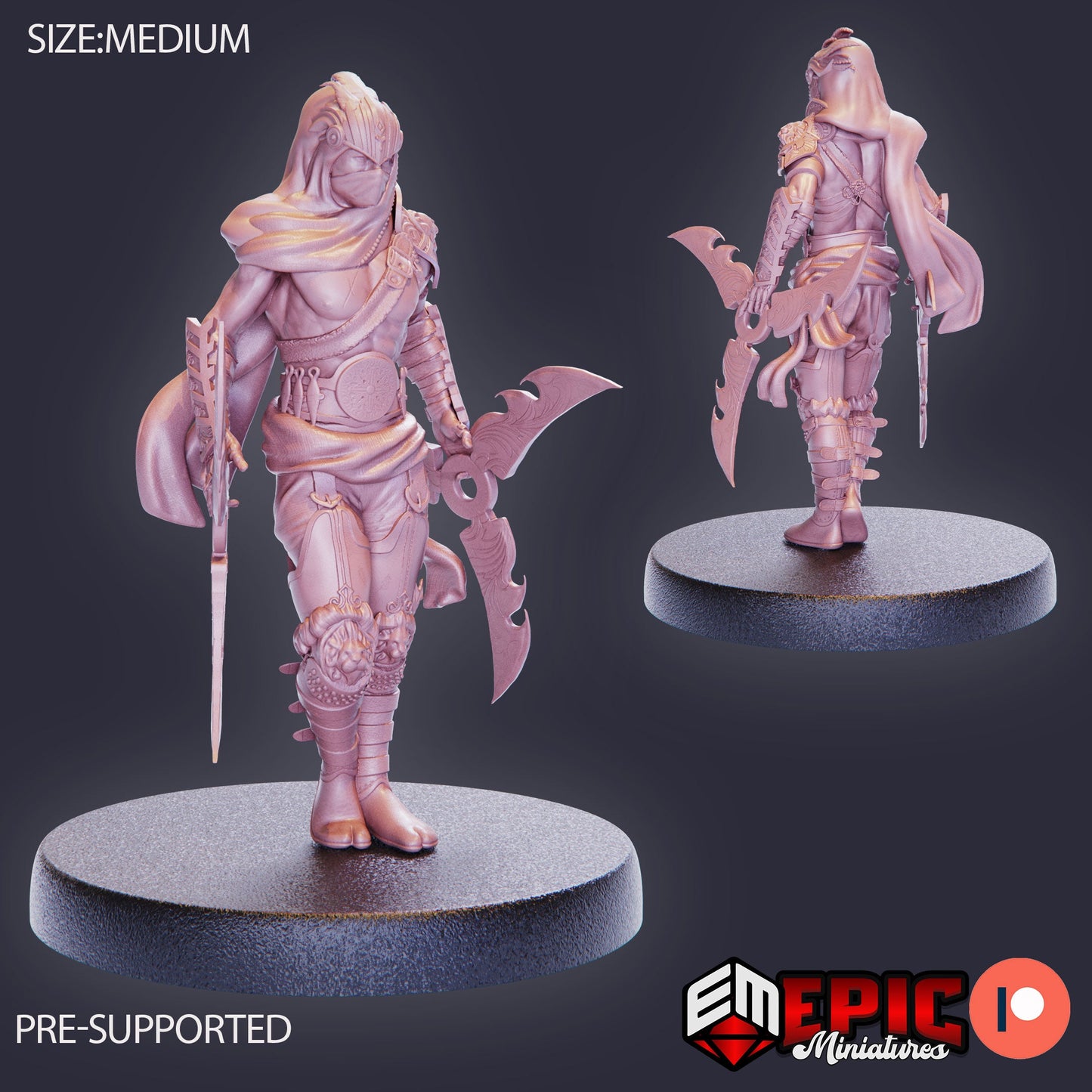 3D Resin Miniature Orient Assassin - D&D Epic Miniatures