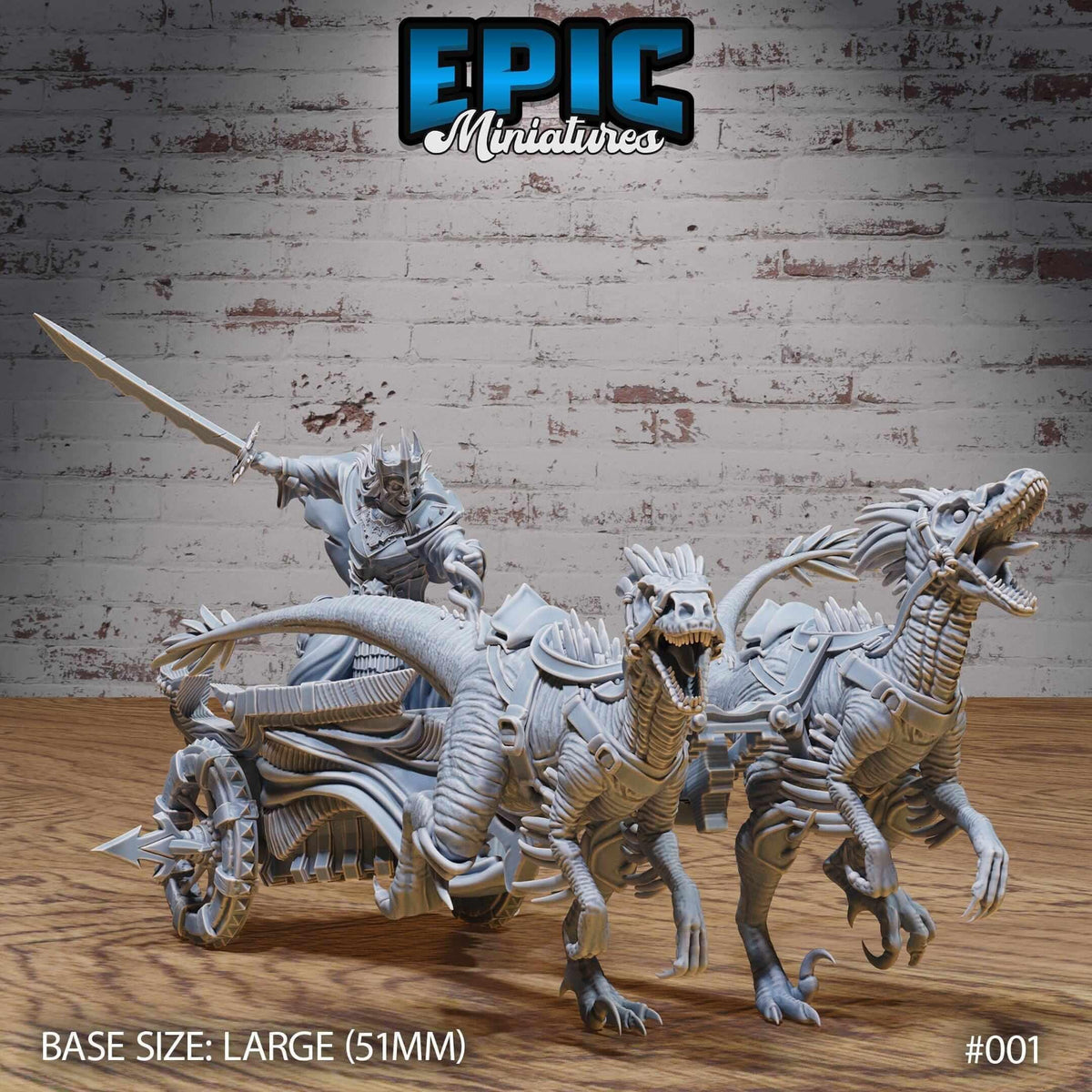 Lich Emperor in Chariot - D&D Epic Miniatures   and Dragons