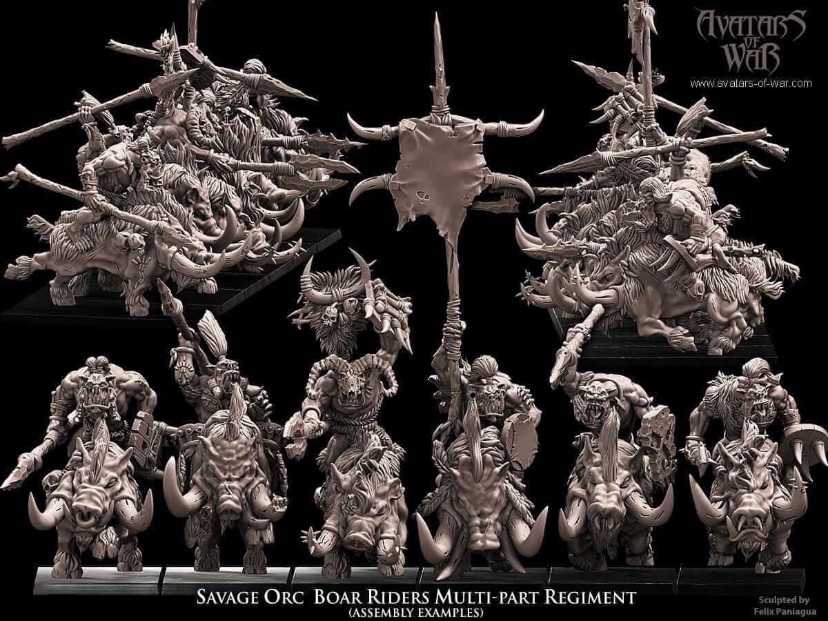 Savage Orc Boar Riders - Avatars of War