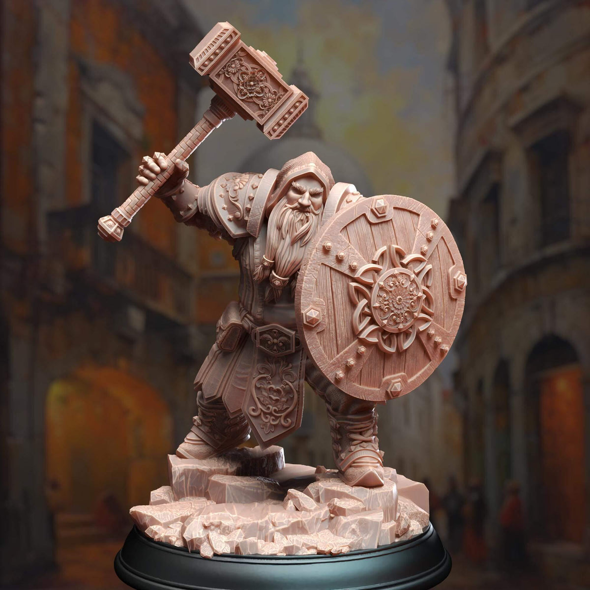Tors of Delvdor - Dwarven Life Cleric - 3D Printed Resin RPG/Tabletop/Boardgames Miniature DM Stash