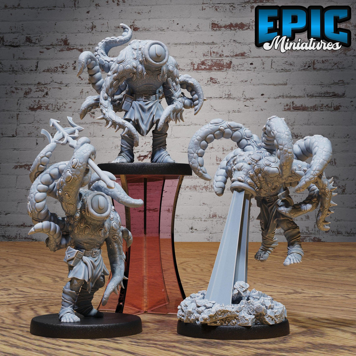 3D Resin Miniature Tentacle Folk - D&D Epic Miniatures