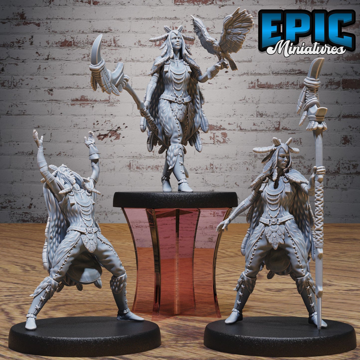 3D Resin Miniature Raven Shaman - D&D Epic Miniatures
