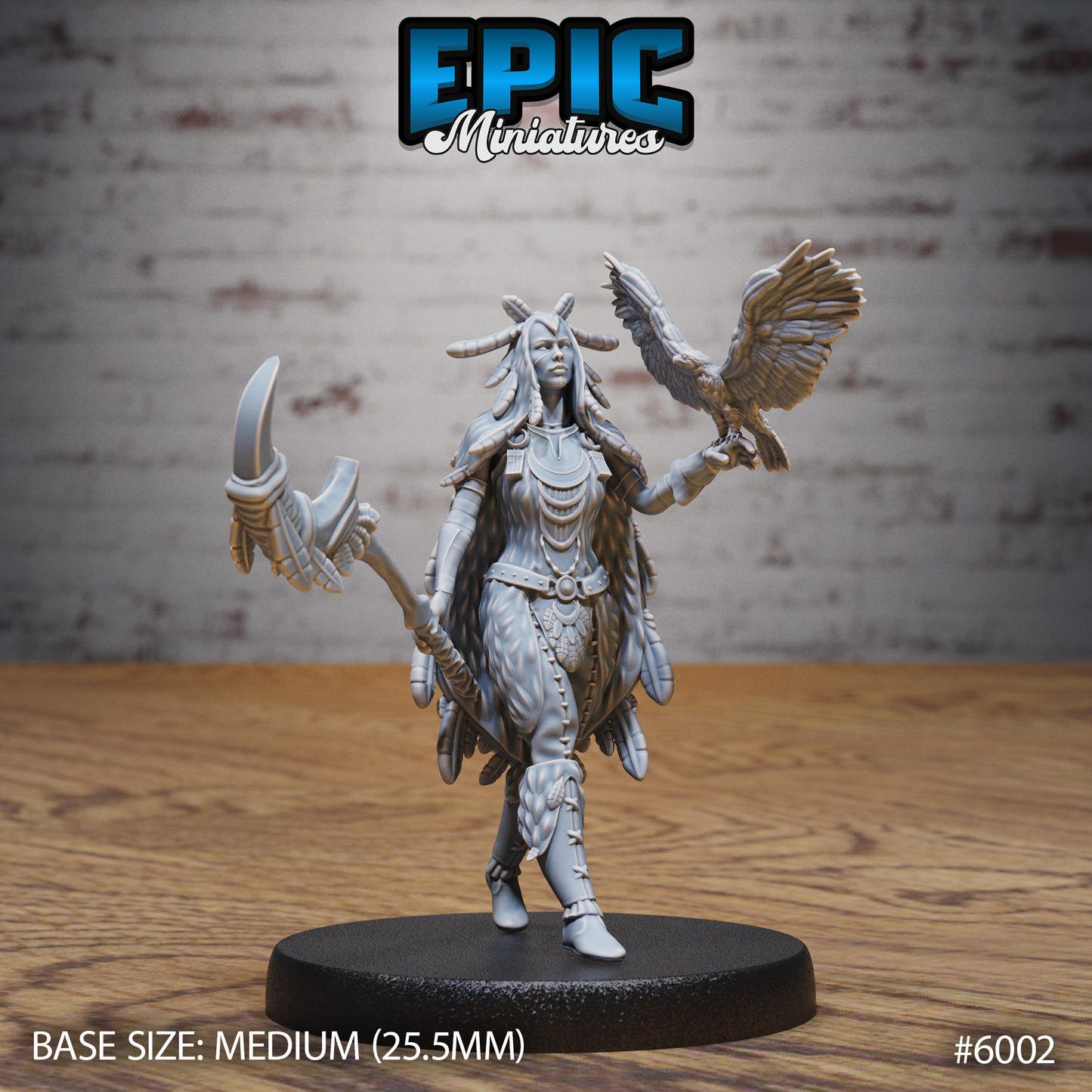 3D Resin Miniature Raven Shaman - D&D Epic Miniatures