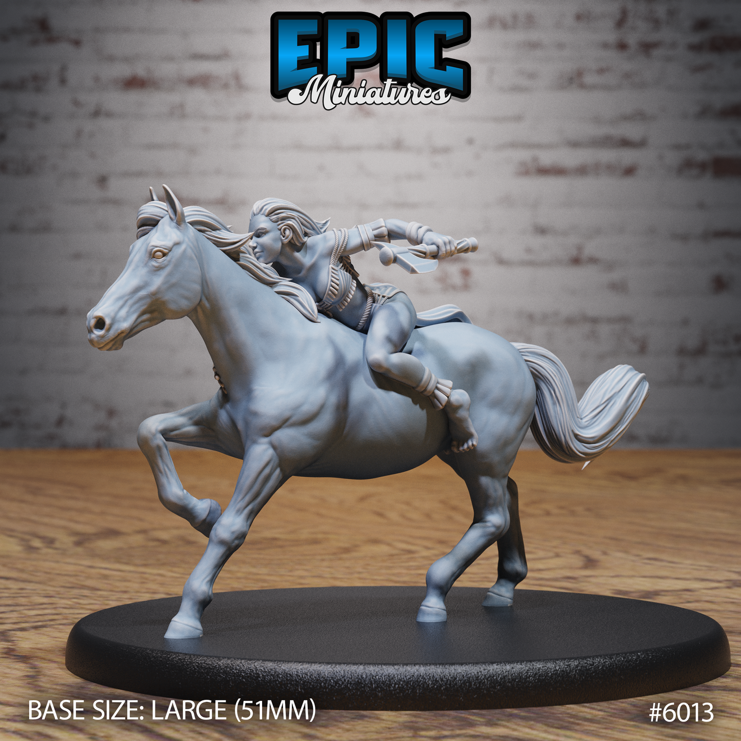3D Resin Miniature Native Tribe Rider - D&D Epic Miniatures