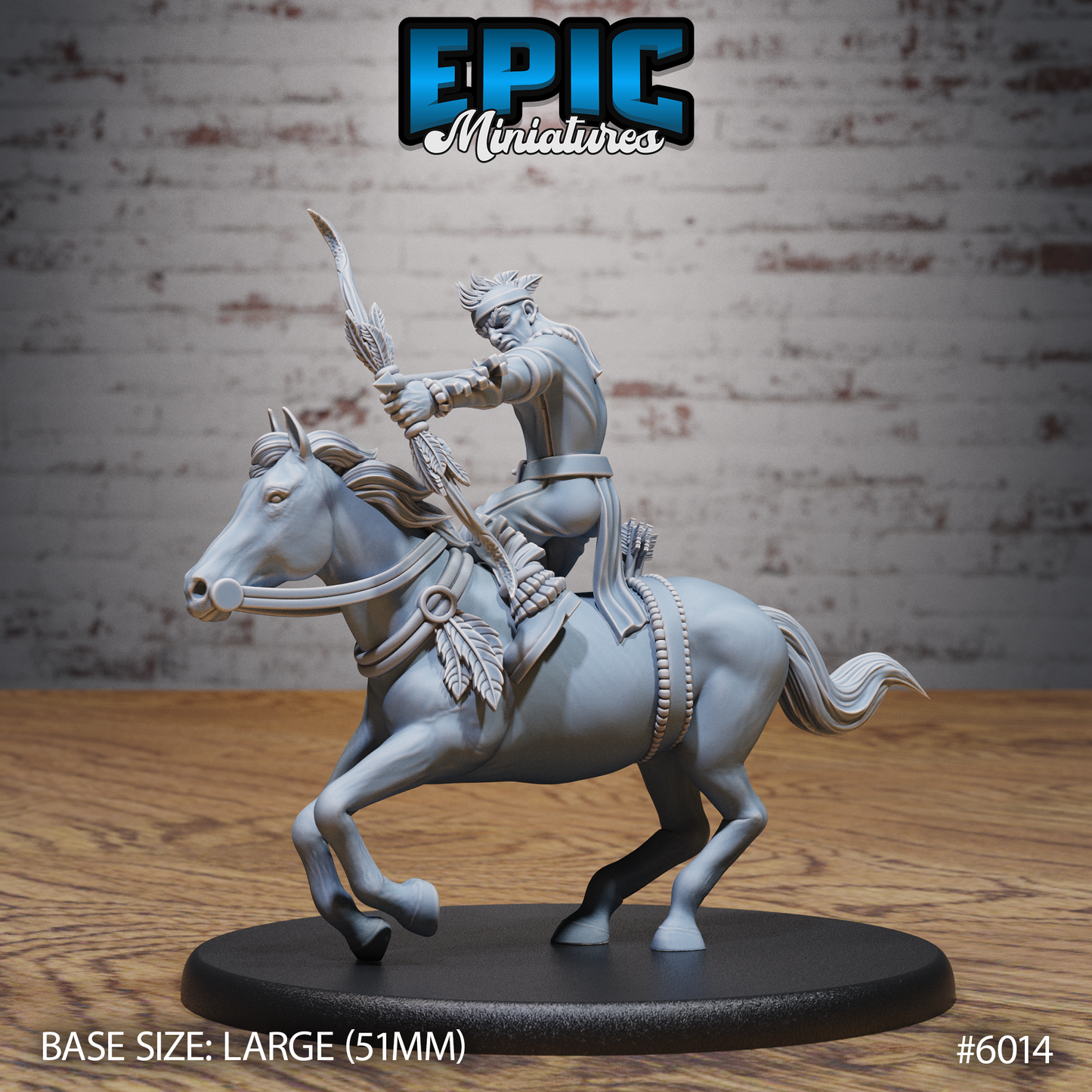 3D Resin Miniature Native Tribe Rider - D&D Epic Miniatures