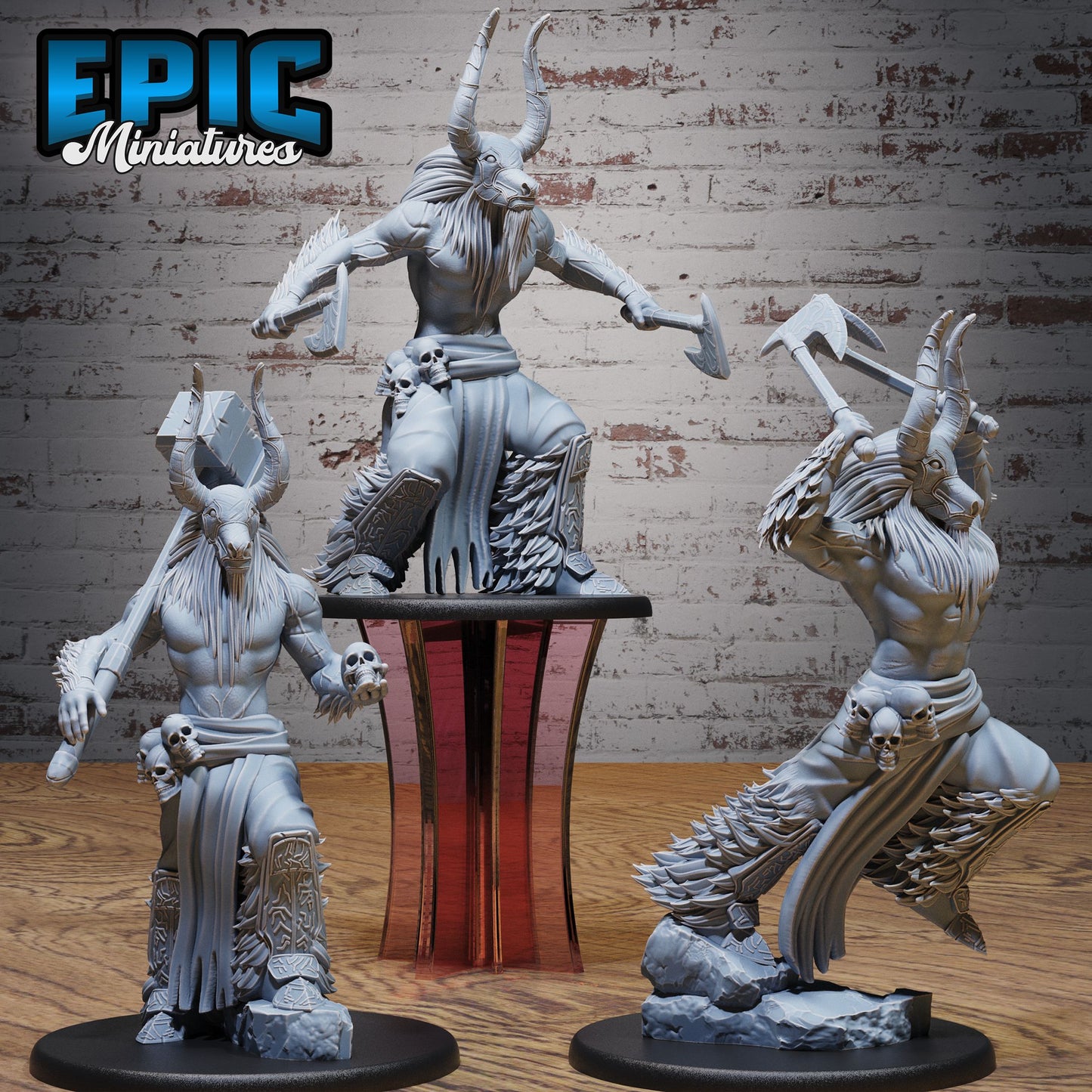 3D Resin Miniature Bull Spirit Warrior - D&D Epic Miniatures