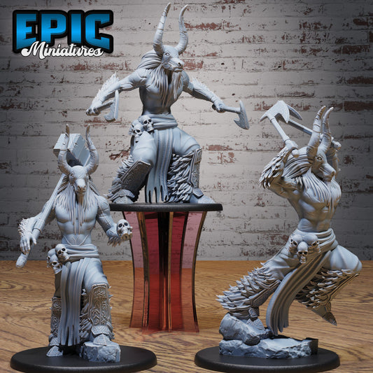 3D Resin Miniature Bull Spirit Warrior - D&D Epic Miniatures