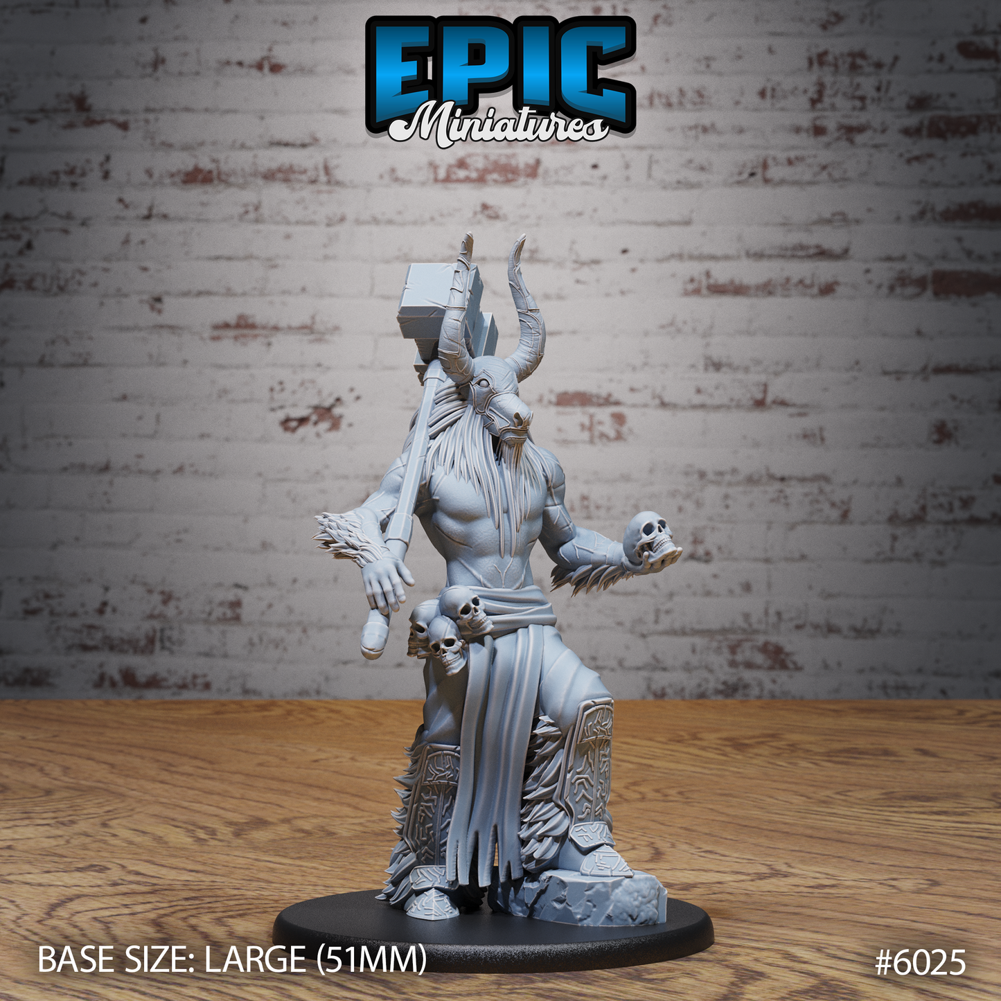 3D Resin Miniature Bull Spirit Warrior - D&D Epic Miniatures