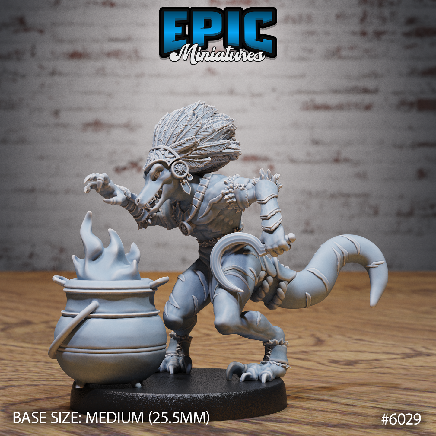 3D Resin Miniature Tribe Kobold Shaman - D&D Epic Miniatures