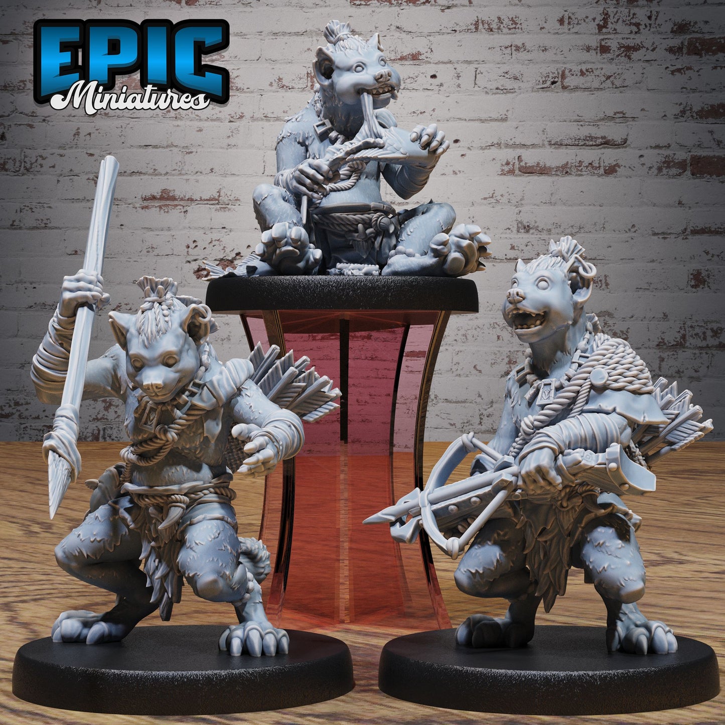 3D Resin Miniature Young Gnoll - D&D Epic Miniatures
