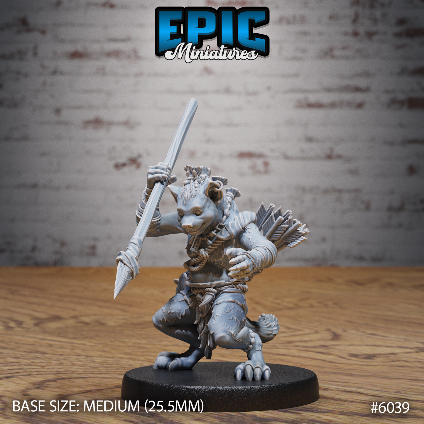 3D Resin Miniature Young Gnoll - D&D Epic Miniatures