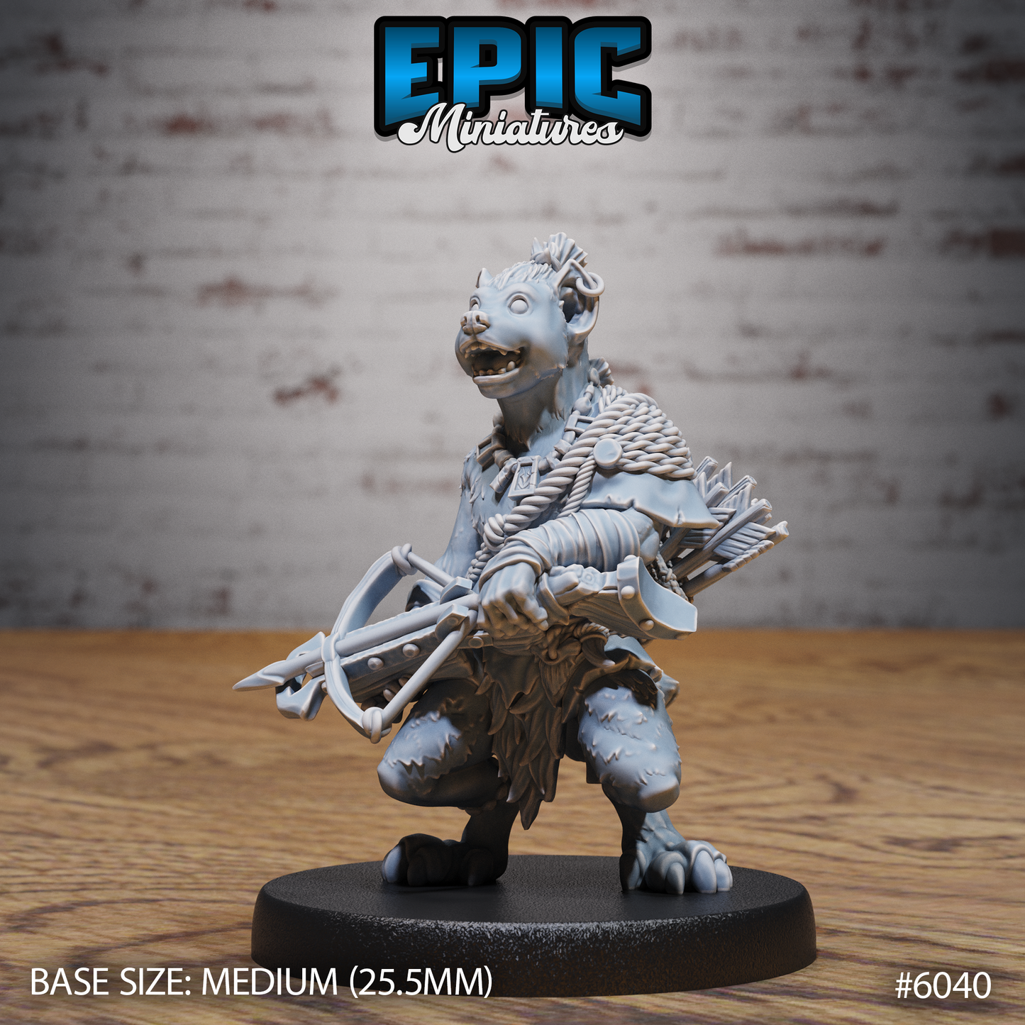 3D Resin Miniature Young Gnoll - D&D Epic Miniatures