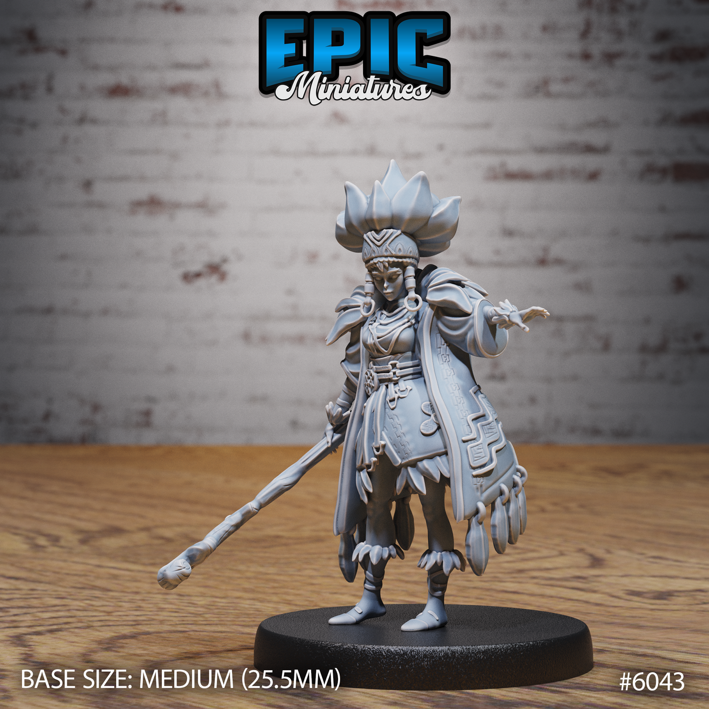 3D Resin Miniature Native Princess - D&D Epic Miniatures