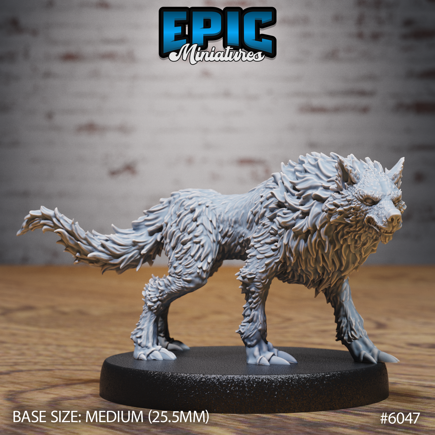 3D Resin Miniature Wolf Spirit Huntress - D&D Epic Miniatures