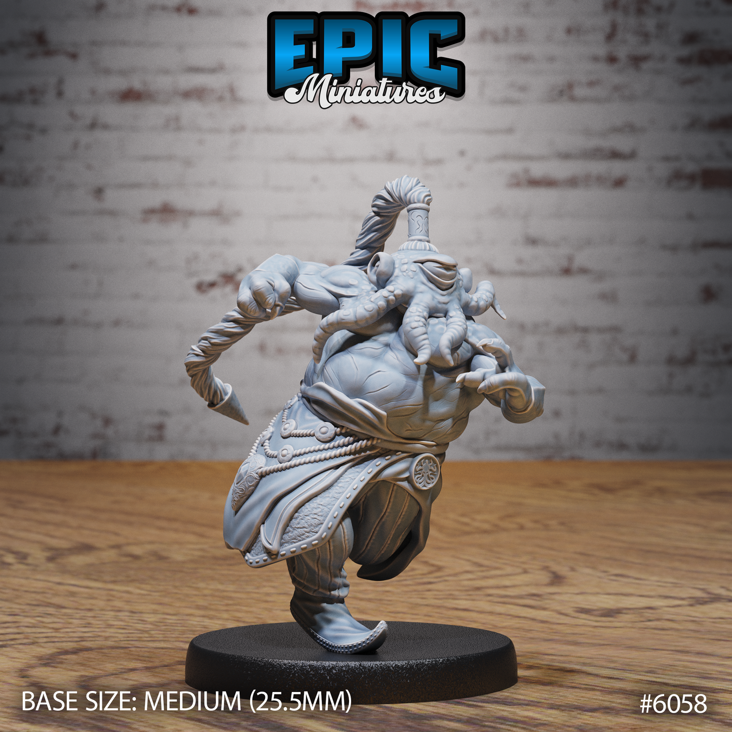 3D Resin Miniature Octofolk Pirate - D&D Epic Miniatures