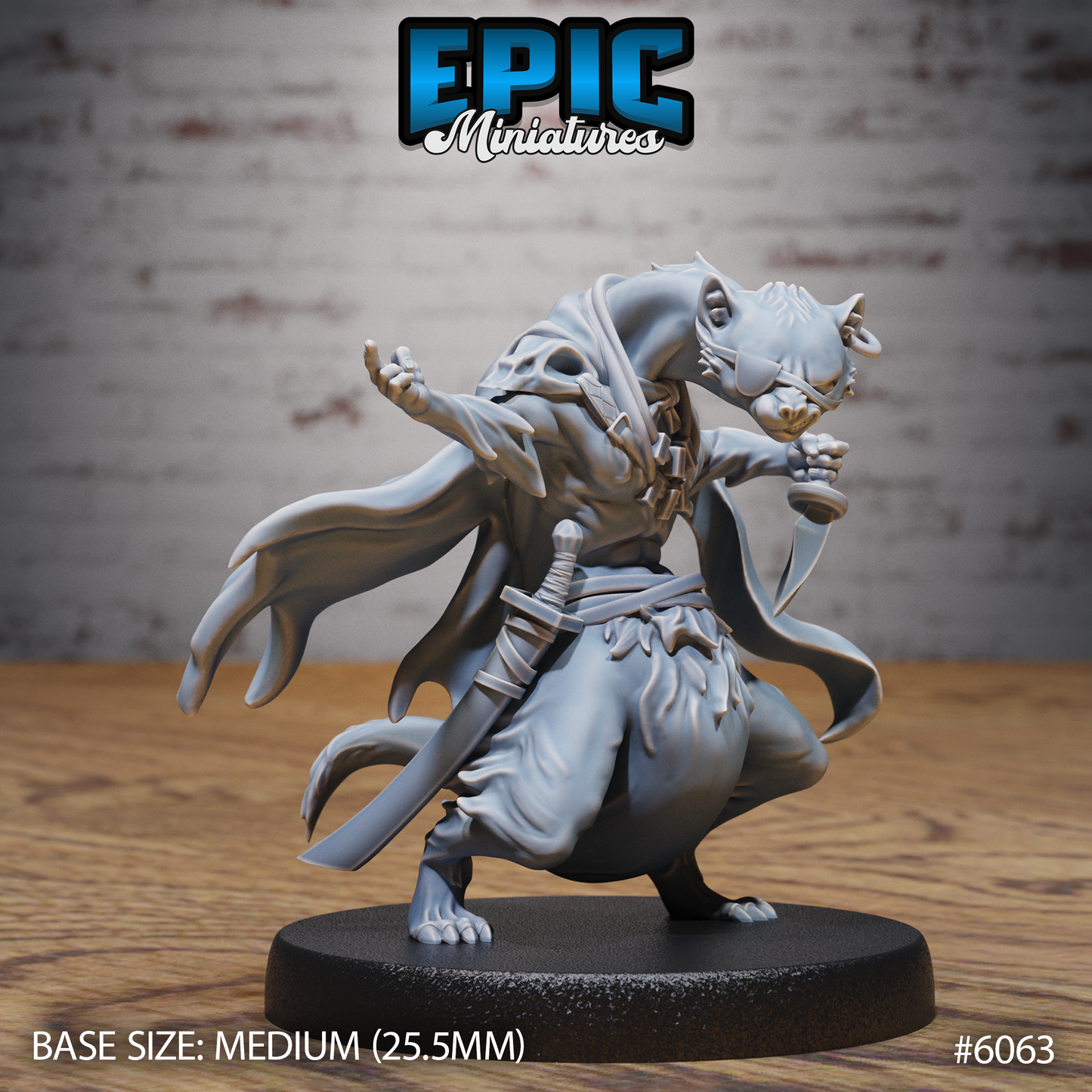 3D Resin Miniature Otterfolk Pirate - D&D Epic Miniatures