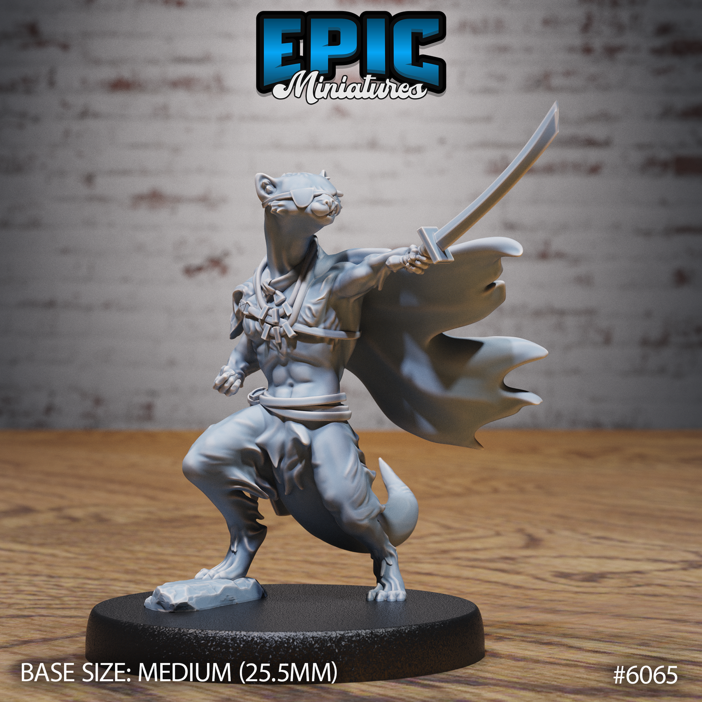 3D Resin Miniature Otterfolk Pirate - D&D Epic Miniatures