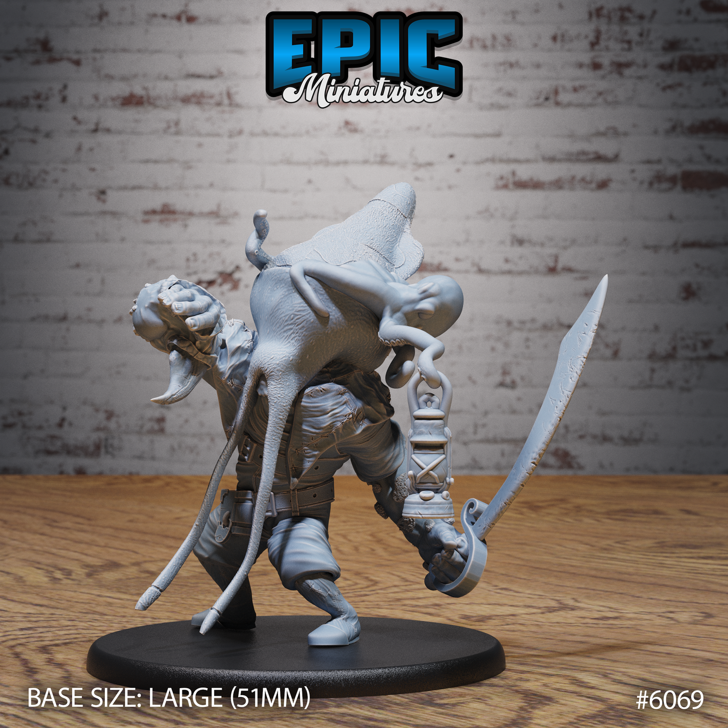 3D Resin Miniature Squidman Hulk - D&D Epic Miniatures