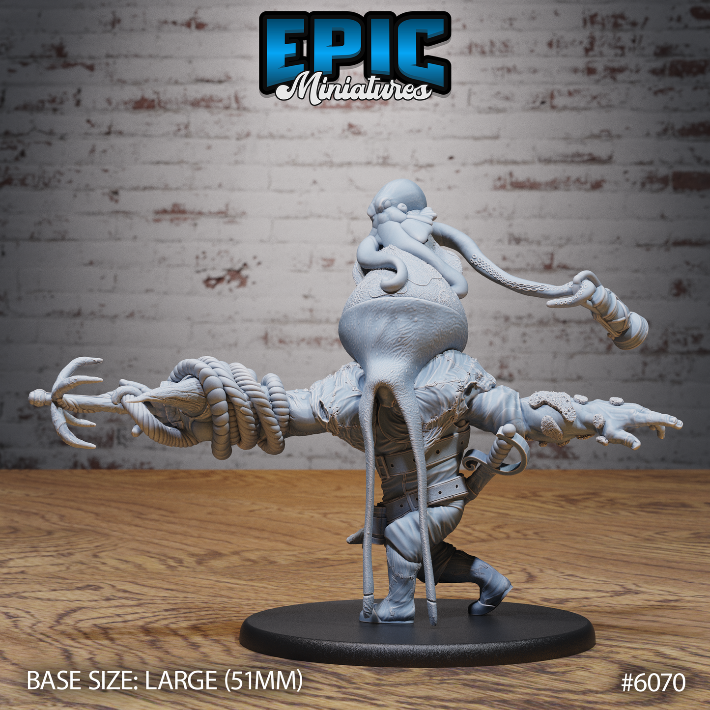 3D Resin Miniature Squidman Hulk - D&D Epic Miniatures