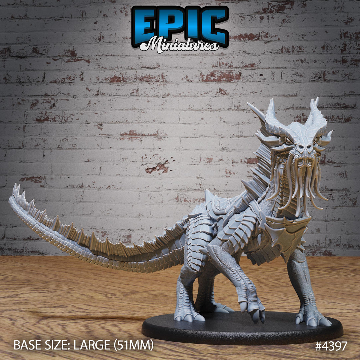 3D Resin Miniature Guard Drakes Gold - D&D Epic Miniatures