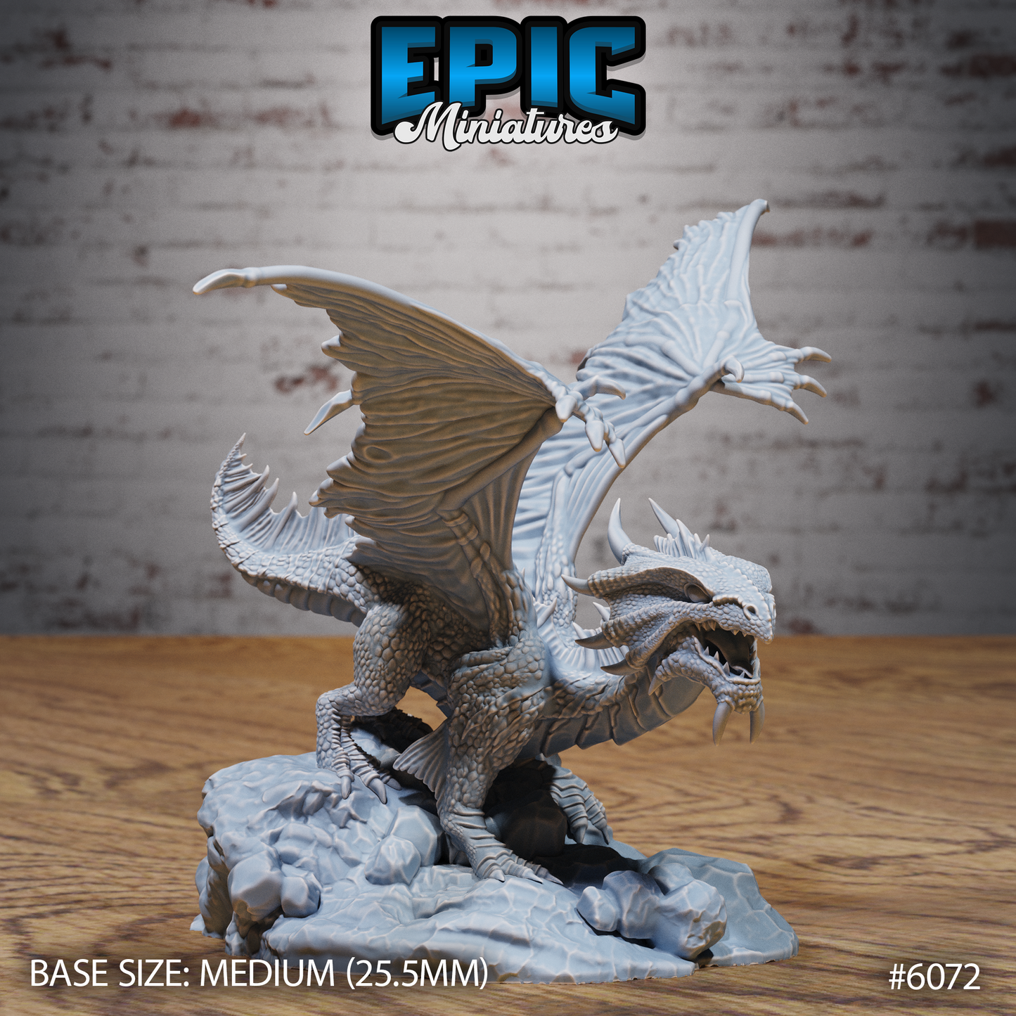 3D Resin Miniature Bronze Dragon Wyrmling - D&D Epic Miniatures