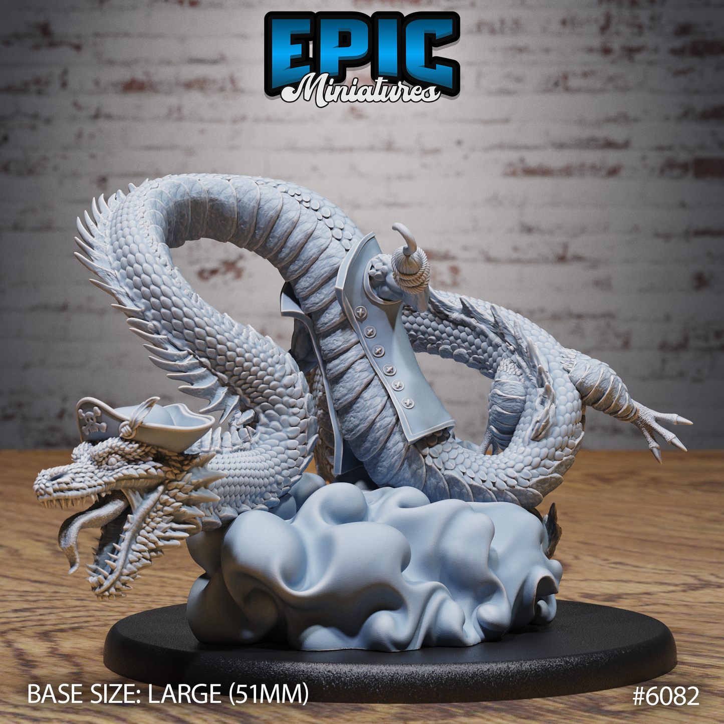 3D Resin Miniature Sea Serpent Pirate - D&D Epic Miniatures
