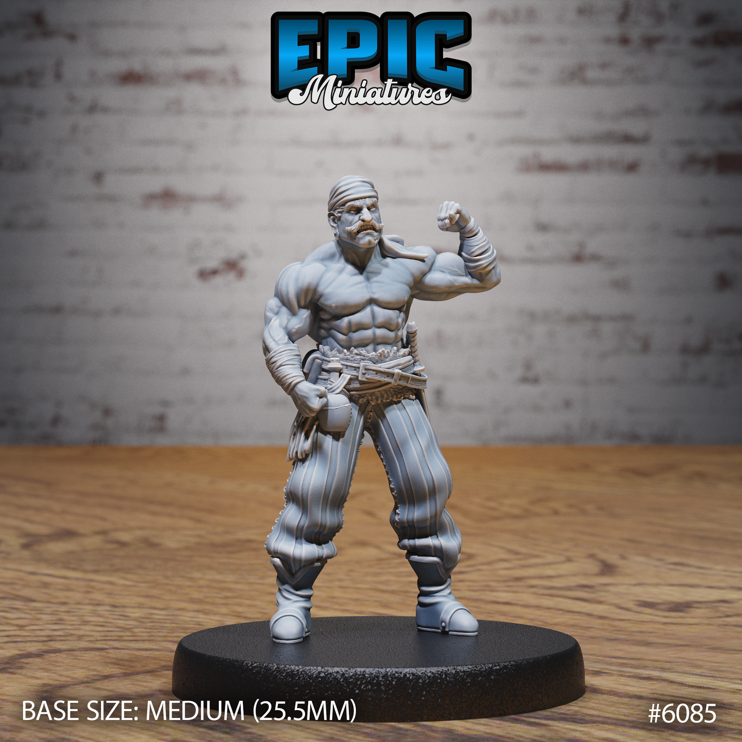 3D Resin Miniature Muscle Pirate - D&D Epic Miniatures