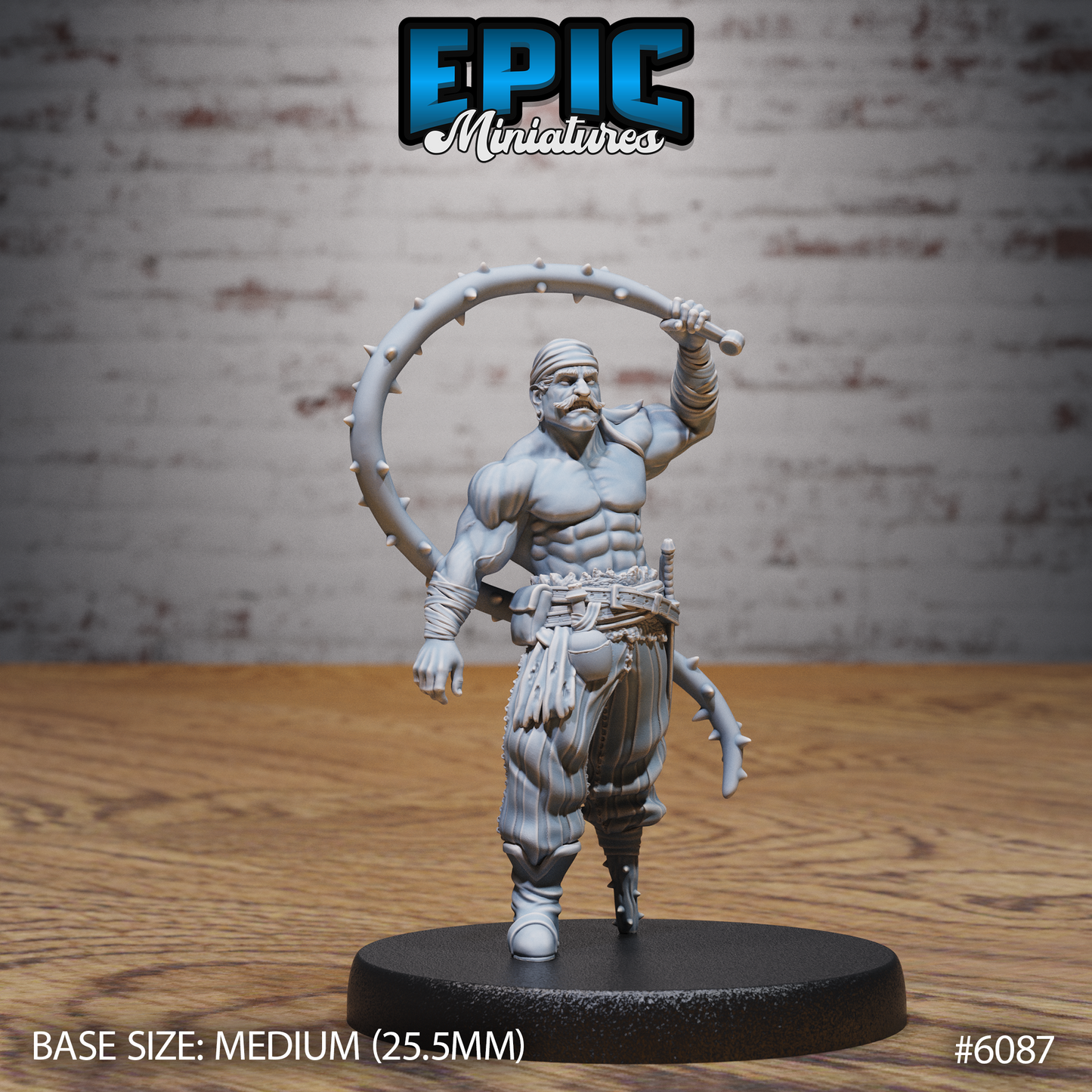 3D Resin Miniature Muscle Pirate - D&D Epic Miniatures