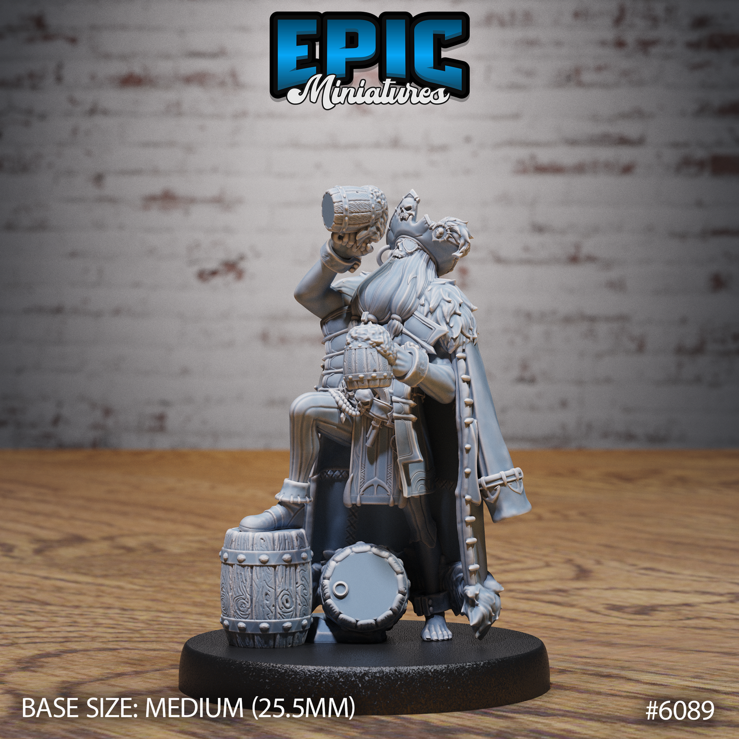 3D Resin Miniature Ghost Captain - D&D Epic Miniatures