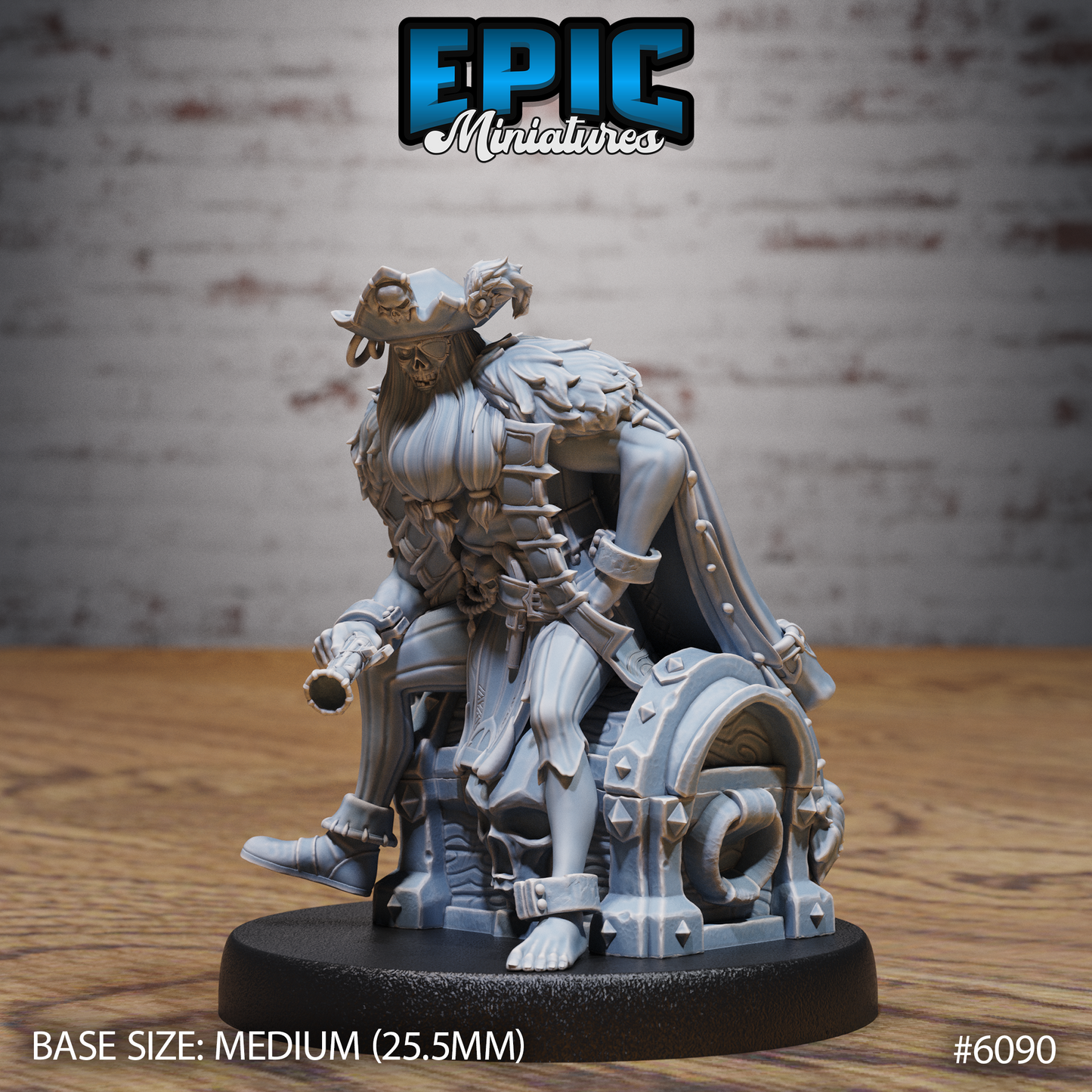 3D Resin Miniature Ghost Captain - D&D Epic Miniatures
