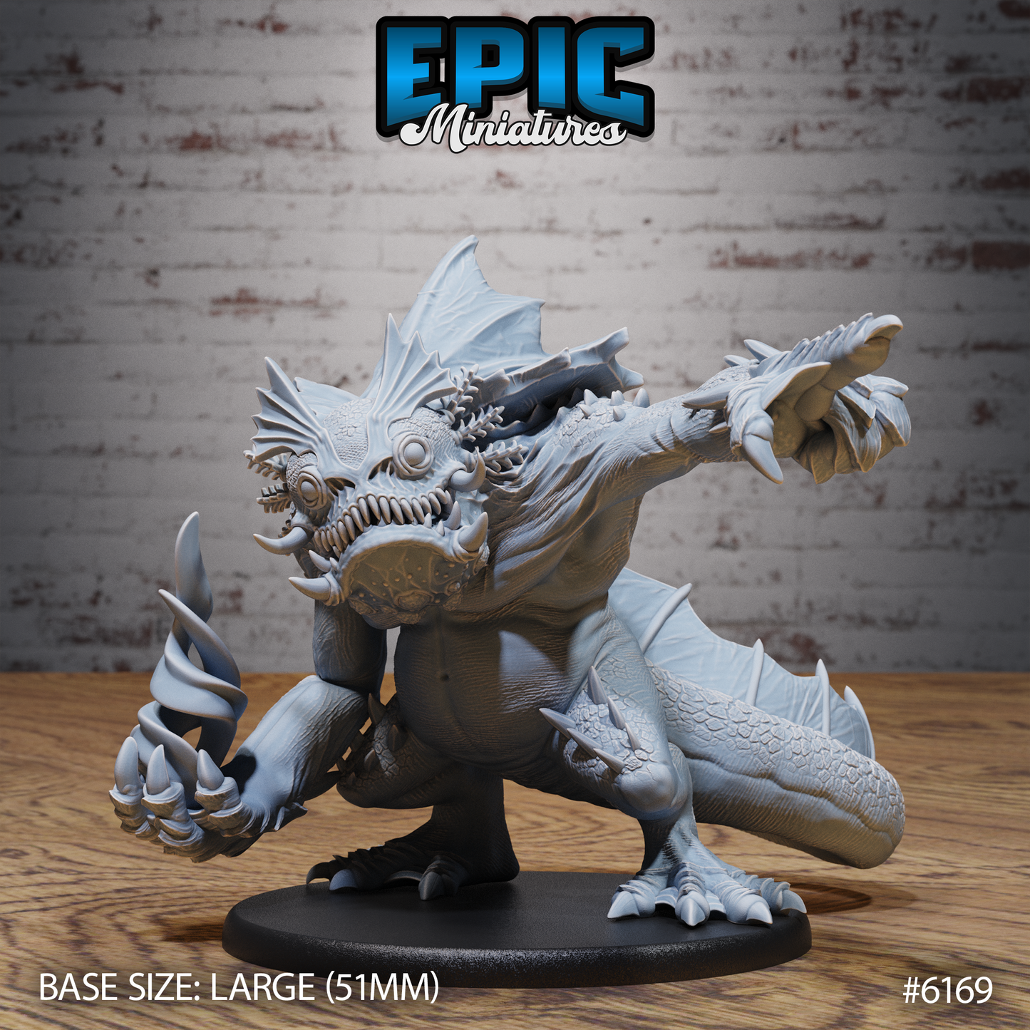 3D Resin Miniature Amphibian Beast - D&D Epic Miniatures