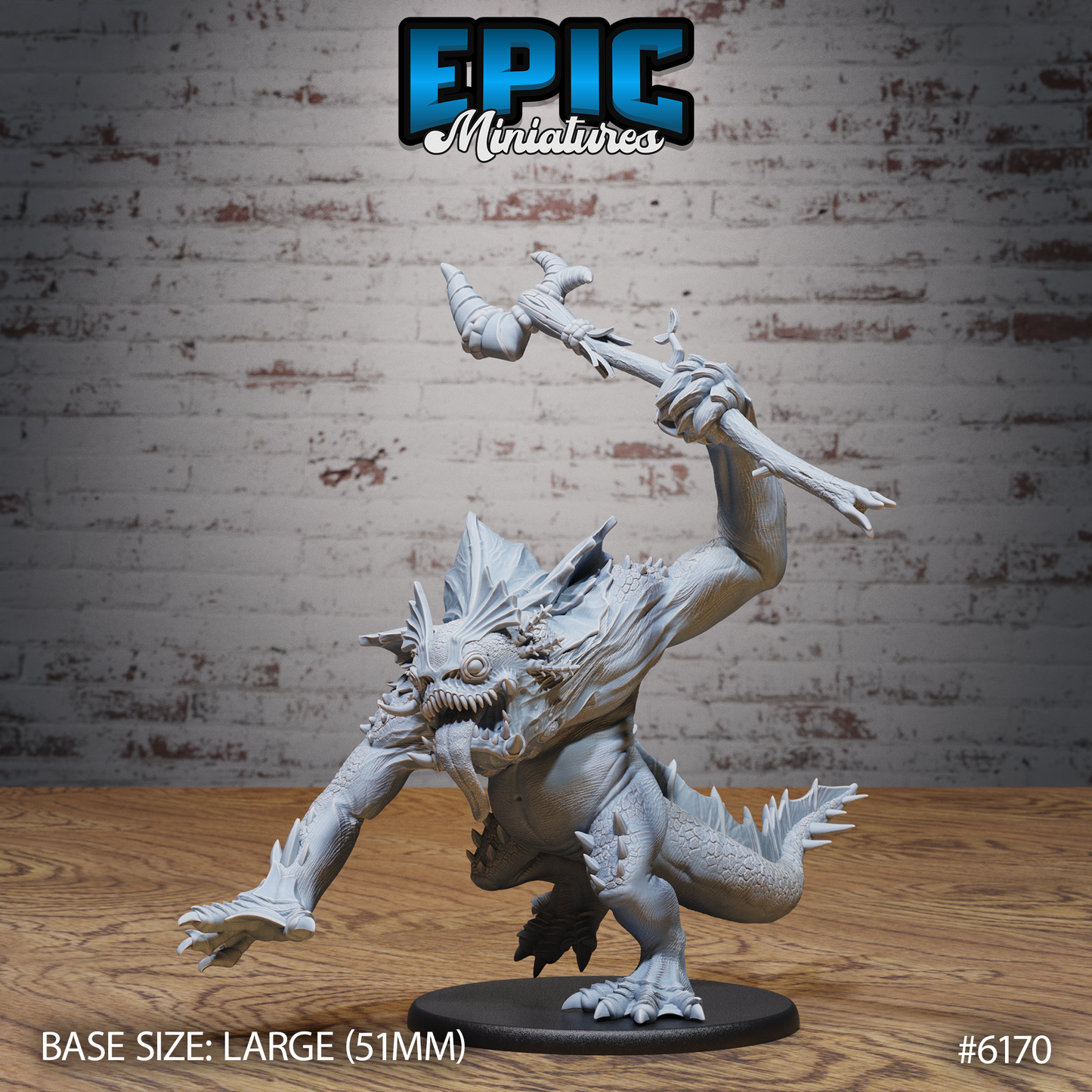 3D Resin Miniature Amphibian Beast - D&D Epic Miniatures